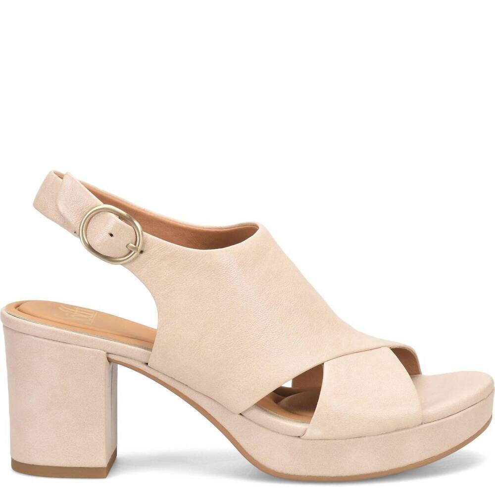 NEW SOFFT women's liv platform heel sandals in tapioca grey